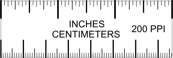 centimeters on ruler. a ruler displaying both.