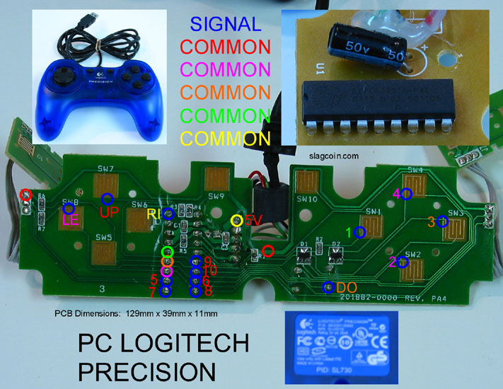 Joystick Controller - PCB and Wiring xbox usb controller wiring diagram 