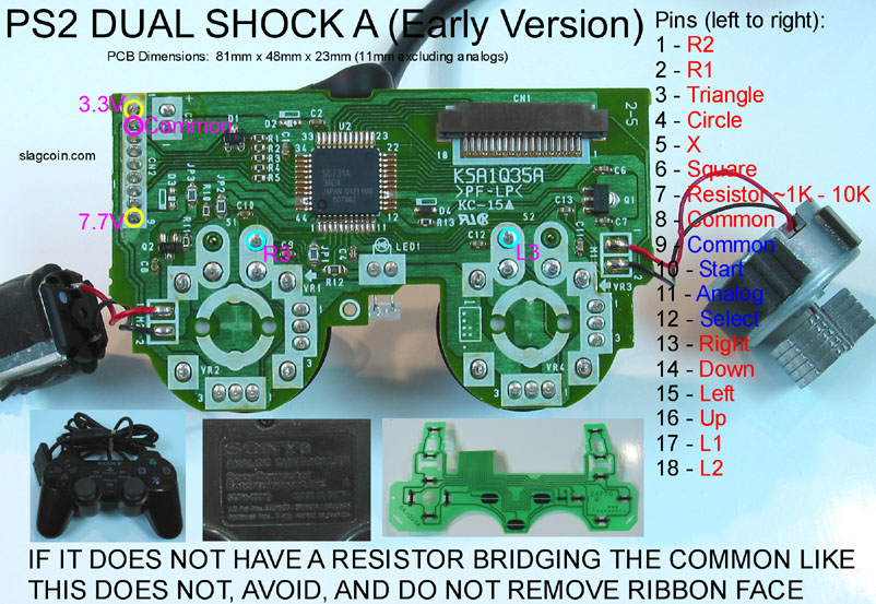 Joystick Controller - PCB and Wiring playstation 3 circuit diagram 